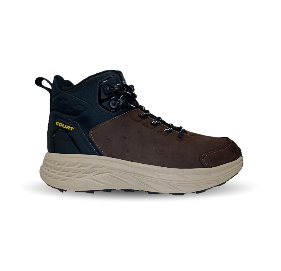 Bota hiking de piel con tecnología Infinity Sole Court 3643 Café para hombre