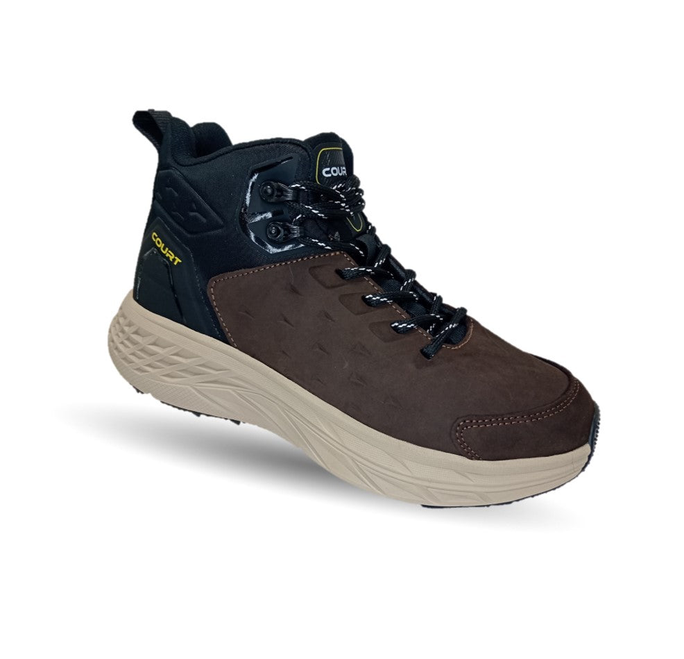 Bota hiking de piel con tecnología Infinity Sole Court 3643 Café para hombre