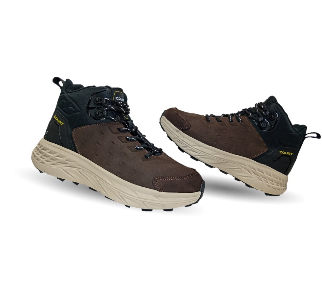 Bota hiking de piel con tecnología Infinity Sole Court 3643 Café para hombre