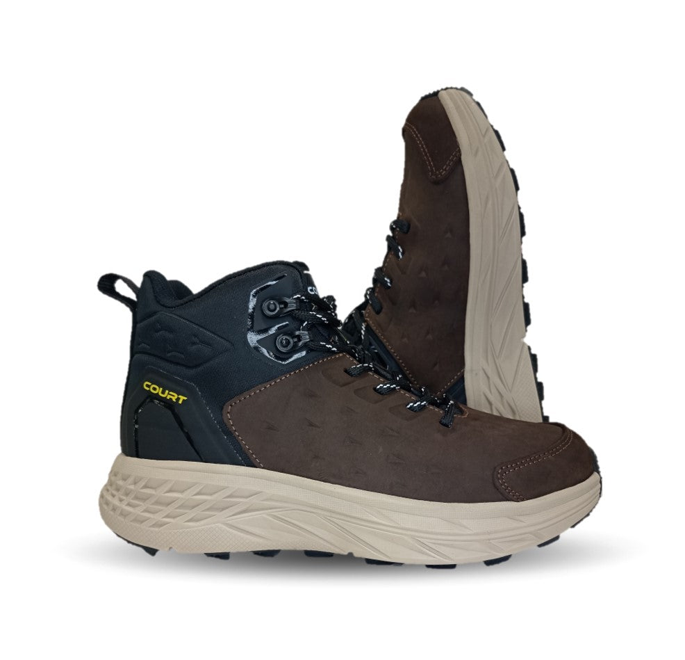 Bota hiking de piel con tecnología Infinity Sole Court 3643 Café para hombre