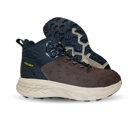 Bota hiking de piel con tecnología Infinity Sole Court 3643 Café para hombre