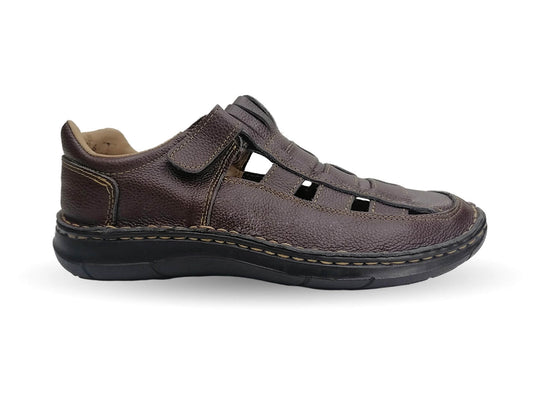 Sandalia de piel Riveello 200 Café para hombre