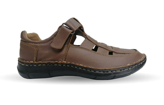 Sandalia de piel Riveello 200 Miel para hombre