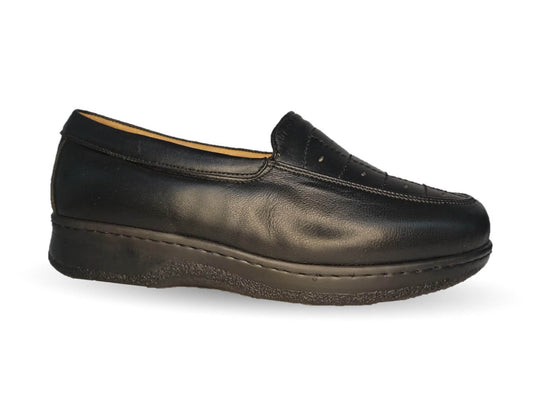 Zapato Terapéutico para pie Diabético o Lastimado de piel de cordero Terapie 122 Negro para mujer